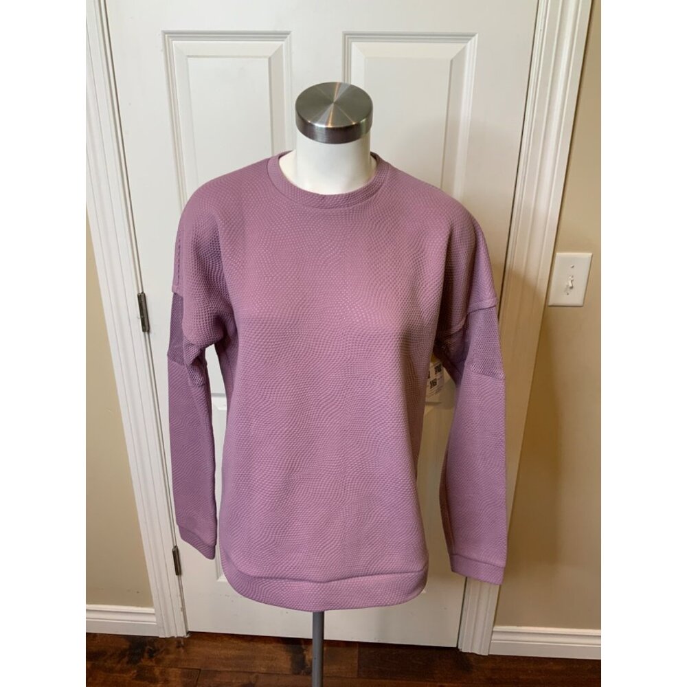 Under Armour Lavender Purple Perforated Mesh Cutout Sweatshirt, Size Small